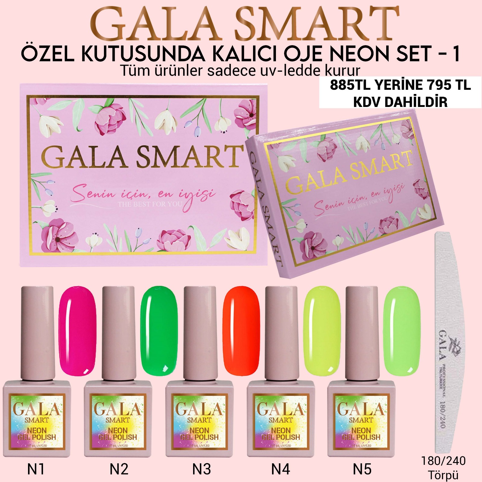 Neon Kalıcı Oje Seti 1