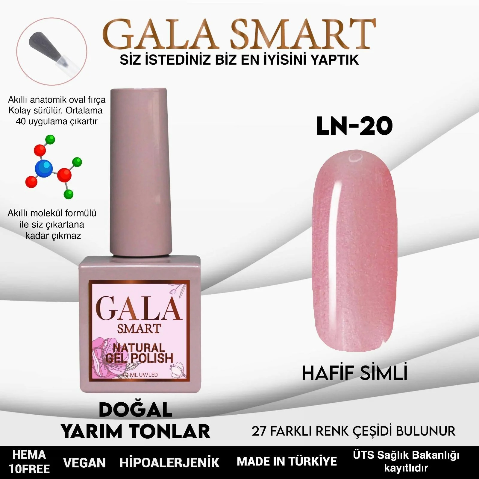 Gala Smart Natural Kalıcı Oje No:20