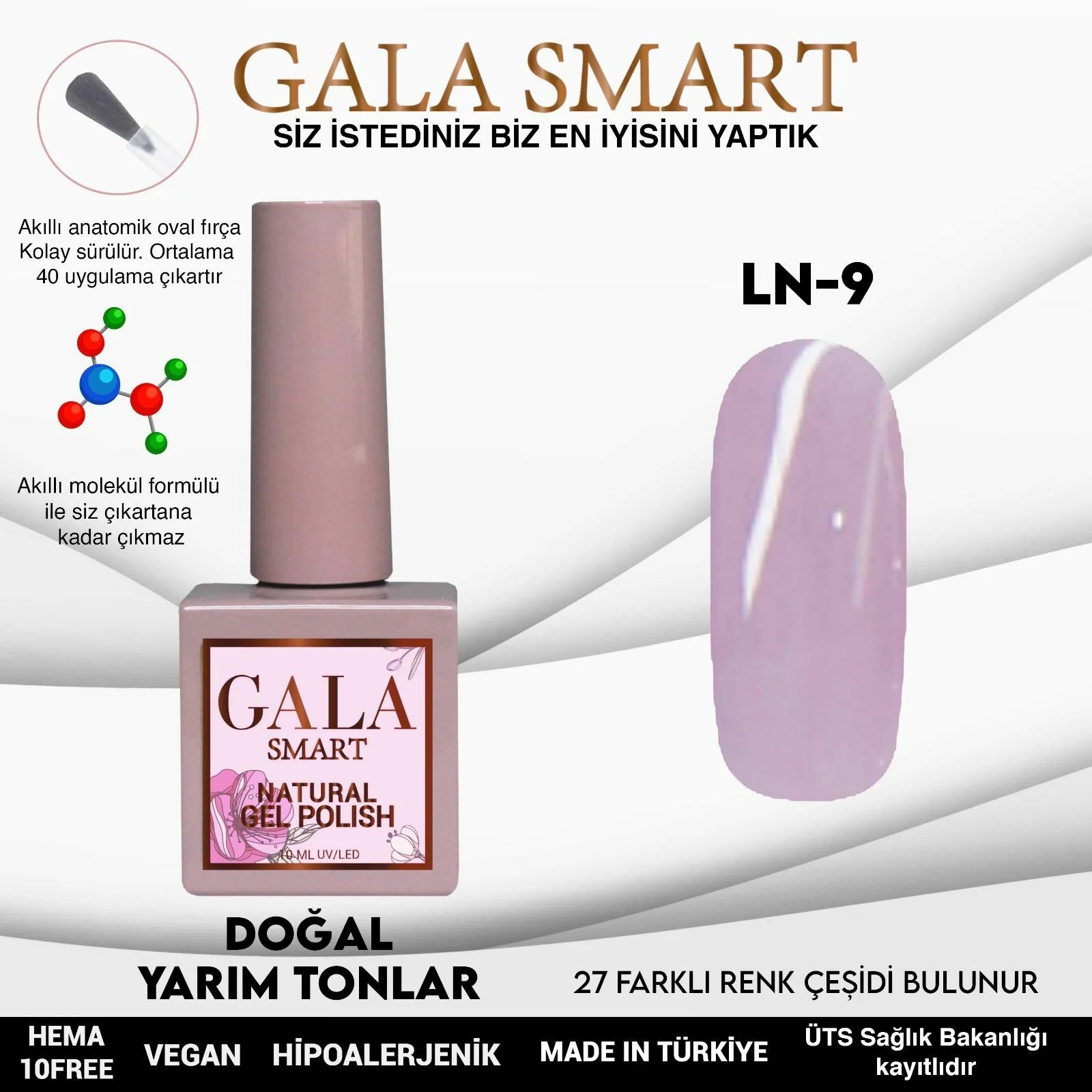 Gala Smart Natural Kalıcı Oje No:09