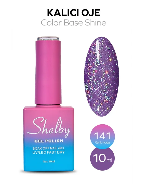SHELBY 10 ML. 141 RENKLİ IŞILTILI KALICI OJE