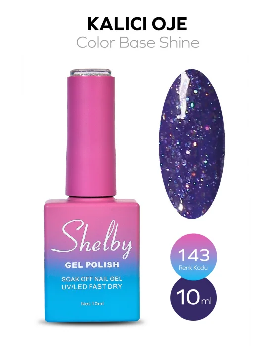 SHELBY 10 ML. 143 RENKLİ IŞILTILI KALICI OJE