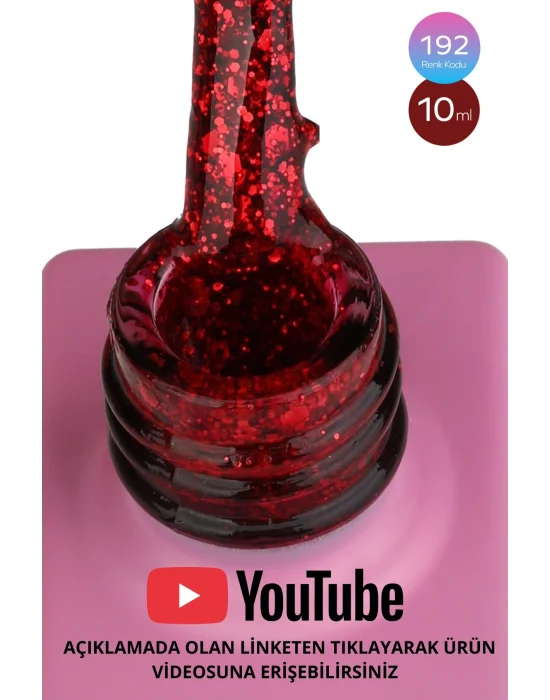 SHELBY 10 ML. 192 IŞILTILI KIRMIZI KALICI OJE