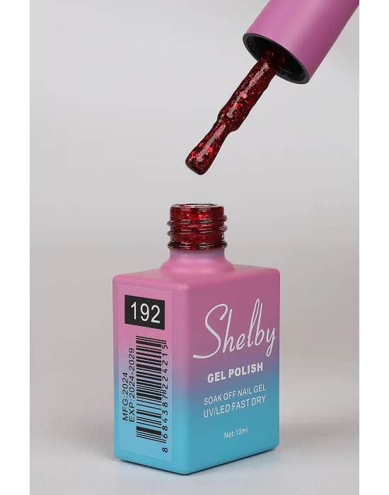 SHELBY 10 ML. 192 IŞILTILI KIRMIZI KALICI OJE