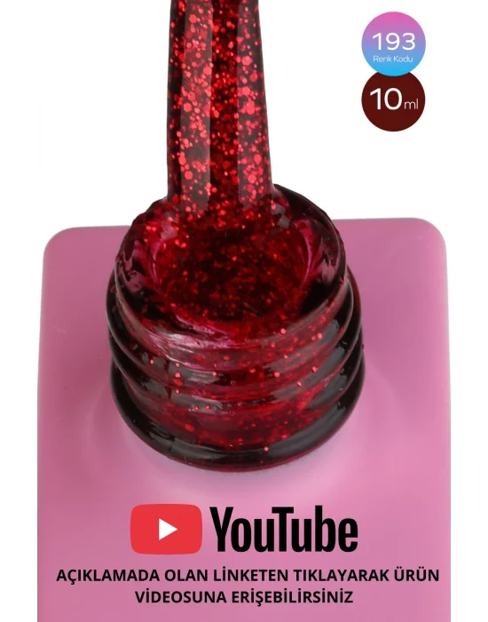 SHELBY 10 ML. 193 IŞILTILI KIRMIZI KALICI OJE