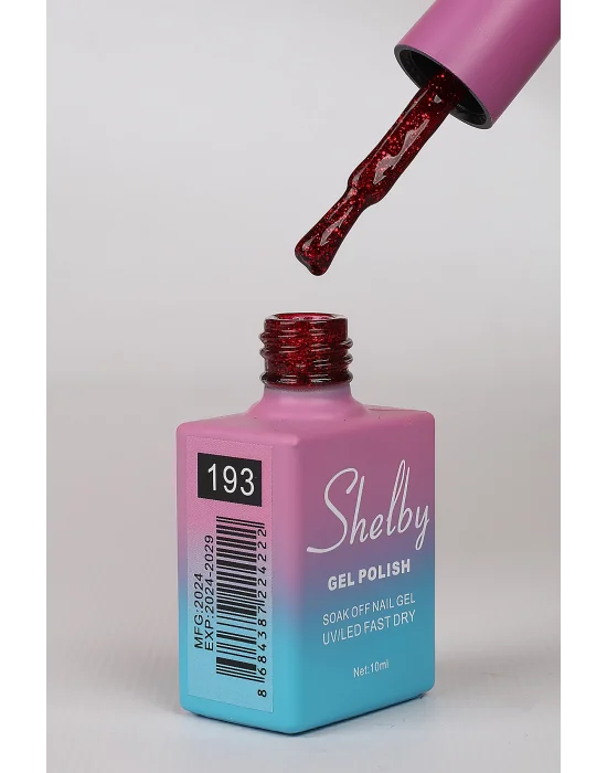 SHELBY 10 ML. 193 IŞILTILI KIRMIZI KALICI OJE