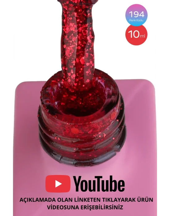 SHELBY 10 ML. 194 IŞILTILI KIRMIZI KALICI OJE