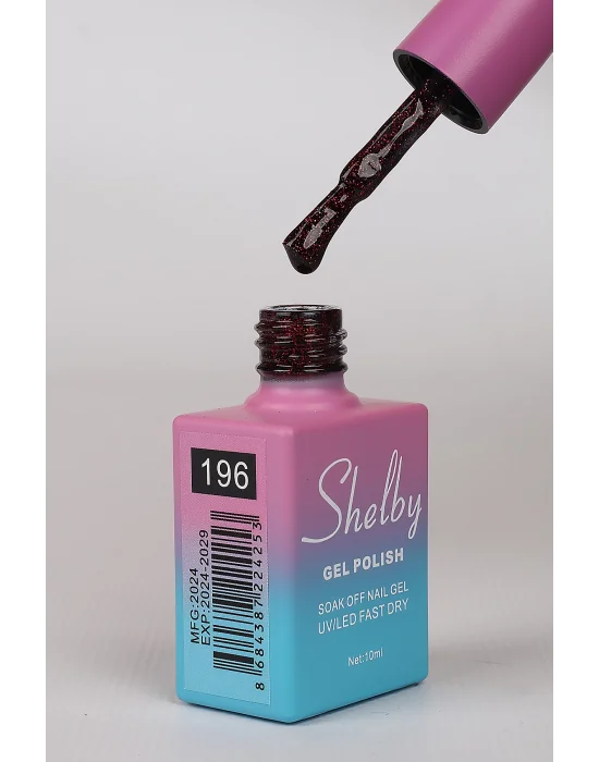 SHELBY 10 ML. 196 IŞILTILI KIRMIZI KALICI OJE