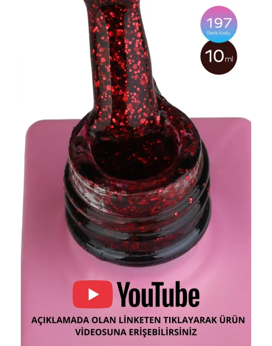SHELBY 10 ML. 197 IŞILTILI KIRMIZI KALICI OJE