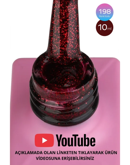SHELBY 10 ML. 198 IŞILTILI KIRMIZI KALICI OJE