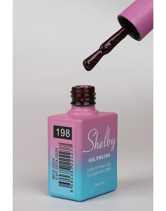 SHELBY 10 ML. 198 IŞILTILI KIRMIZI KALICI OJE
