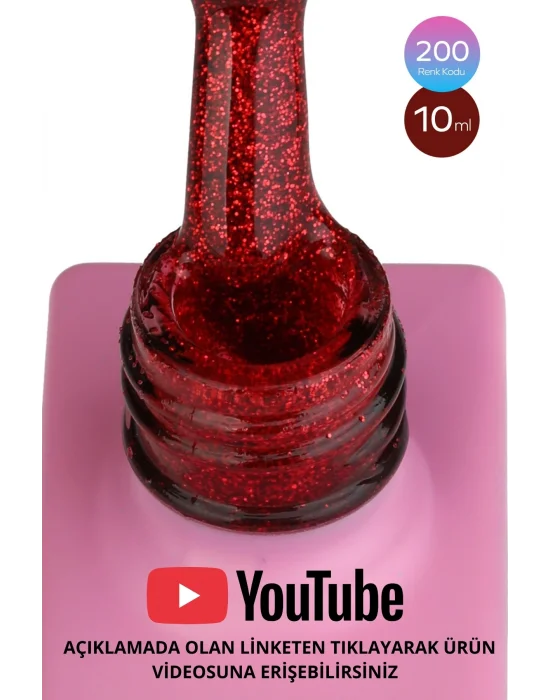 SHELBY 10 ML. 200 IŞILTILI KIRMIZI KALICI OJE