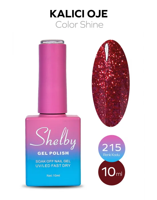 SHELBY 10 ML. 215 IŞILTILI RENKLİ KALICI OJE