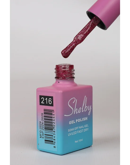 SHELBY 10 ML. 216 IŞILTILI RENKLİ KALICI OJE