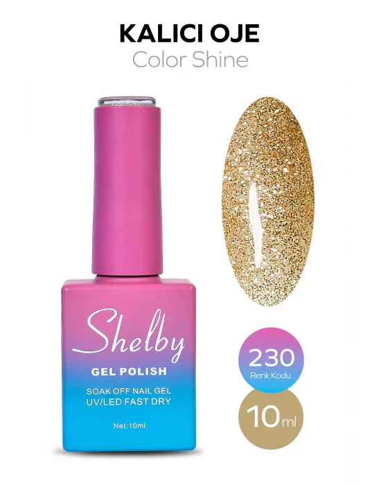 SHELBY 10 ML. 230 IŞILTILI RENKLİ KALICI OJE