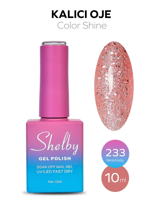 SHELBY 10 ML. 233 IŞILTILI RENKLİ KALICI OJE