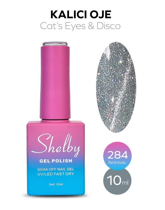 SHELBY 10 ML. 284 DİSCO & KEDİ GÖZÜ KALICI OJE