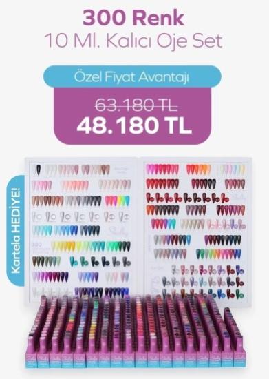 300 RENK 10 ML. KALICI OJE  KARTELA HEDİYE