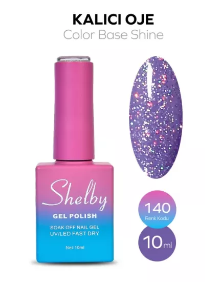SHELBY 10 ML. 140 RENKLİ IŞILTILI KALICI OJE