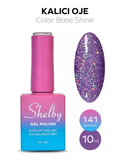 SHELBY 10 ML. 141 RENKLİ IŞILTILI KALICI OJE