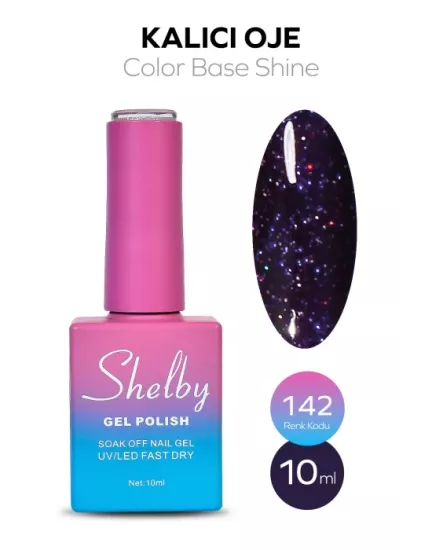 SHELBY 10 ML. 142 RENKLİ IŞILTILI KALICI OJE