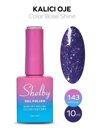 SHELBY 10 ML. 143 RENKLİ IŞILTILI KALICI OJE