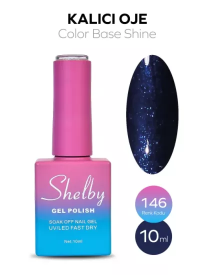 SHELBY 10 ML. 146 RENKLİ IŞILTILI KALICI OJE