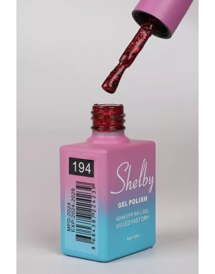 SHELBY 10 ML. 194 IŞILTILI KIRMIZI KALICI OJE