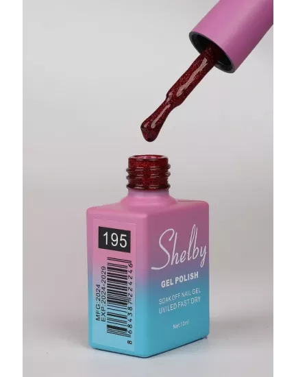 SHELBY 10 ML. 195 IŞILTILI KIRMIZI KALICI OJE