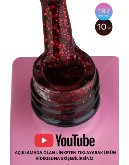 SHELBY 10 ML. 197 IŞILTILI KIRMIZI KALICI OJE