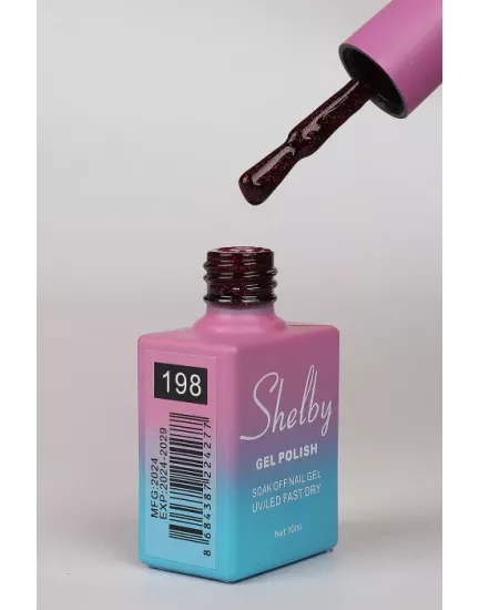 SHELBY 10 ML. 198 IŞILTILI KIRMIZI KALICI OJE