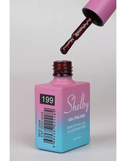 SHELBY 10 ML. 199 IŞILTILI KIRMIZI KALICI OJE