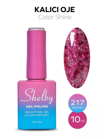 SHELBY 10 ML. 217 IŞILTILI RENKLİ KALICI OJE