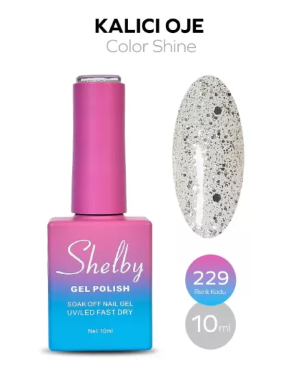 SHELBY 10 ML. 229 IŞILTILI RENKLİ KALICI OJE