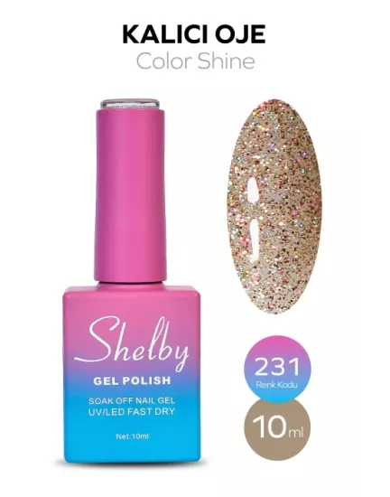 SHELBY 10 ML. 231 IŞILTILI RENKLİ KALICI OJE