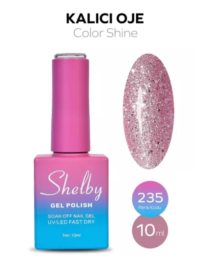 SHELBY 10 ML. 235 IŞILTILI RENKLİ KALICI OJE