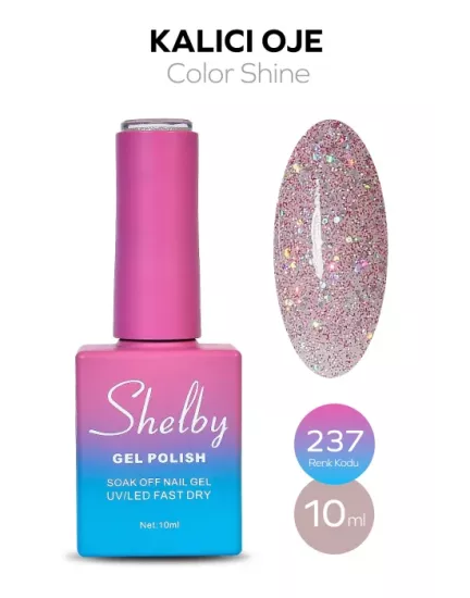 SHELBY 10 ML. 237 IŞILTILI RENKLİ KALICI OJE
