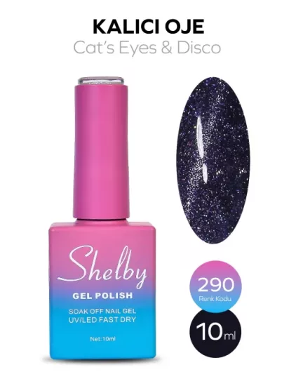 SHELBY 10 ML. 290 DİSCO & KEDİ GÖZÜ KALICI OJE