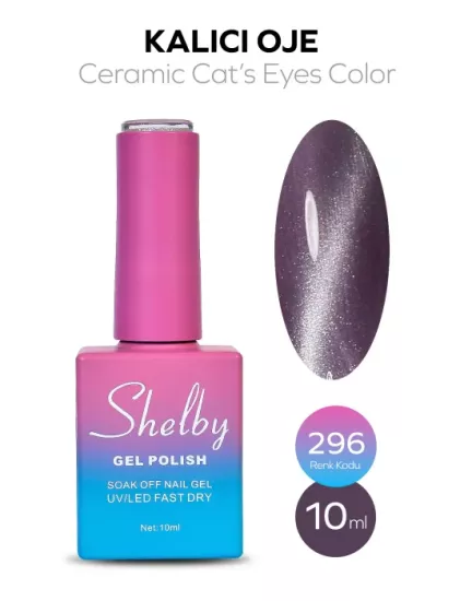 SHELBY 10 ML. 296 SERAMİK KEDİ GÖZÜ KALICI OJE