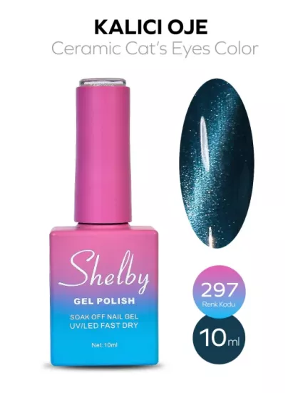 SHELBY 10 ML. 297 SERAMİK KEDİ GÖZÜ KALICI OJE