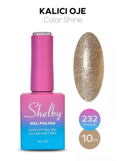 SHELBY 10 ML.232 IŞILTILI RENKLİ KALICI OJE