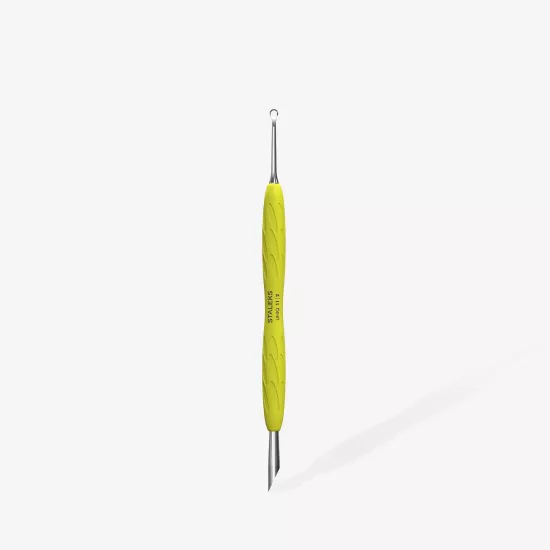 UNIQ 11 TYPE 2 Gummy Sarı Silikon Saplı Tırnak İtici (Eğik Uç ve Halka)