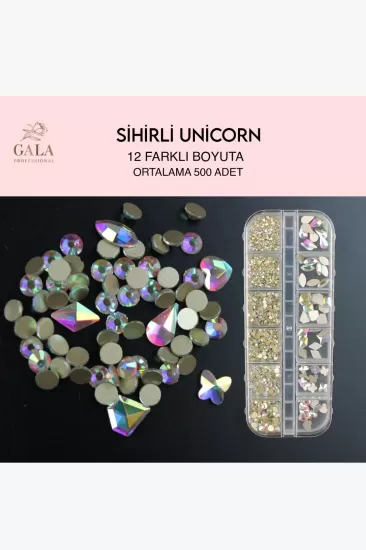 CRYSTAL SİHİRLİ UNİCORN TAŞ 12 Lİ MİX KUTU