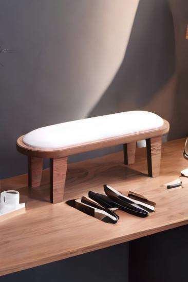 MANİKÜR SEHPASI AHŞAP DELUXE BEYAZ