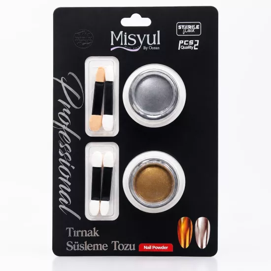 MİSYUL GOLD GÜMÜŞ İKİLİ KROM TOZ SETİ