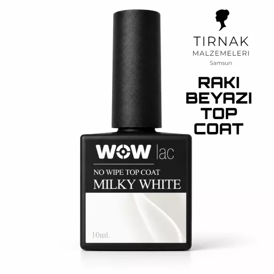 WOWLAC MİLKY TOP COAT 10ML RAKIBEYAZ 