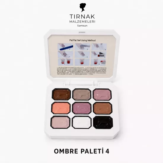 OMBRE-PAİNTİNG PALET-4  9LU YÜKSEK PİGMENT