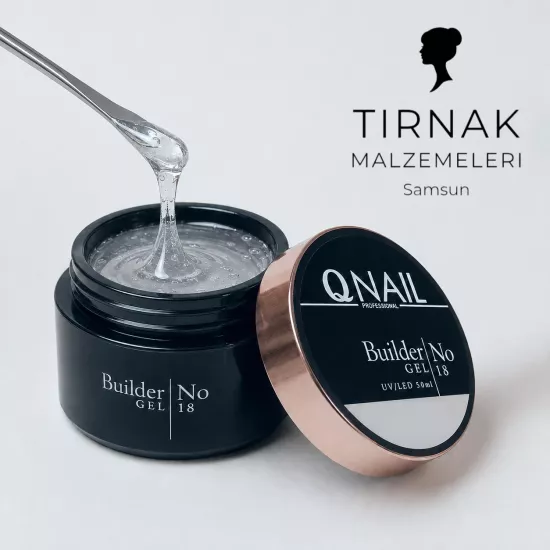 QNAİL BUİLDER JEL NO:18 ŞEFFAF ORTA KIVAM 50GR 