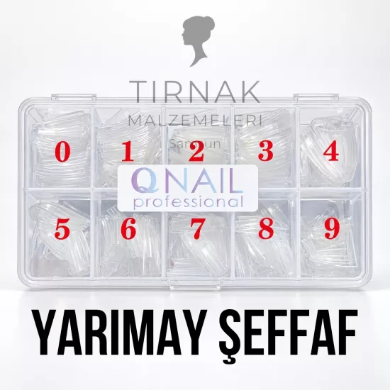 QNAİL İNCE YARIMAY ŞEFFAF TİPS 500LÜ