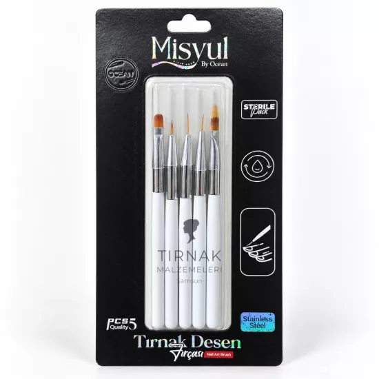 MİSYUL 5Lİ JEL FIRÇA SETİ BEYAZ