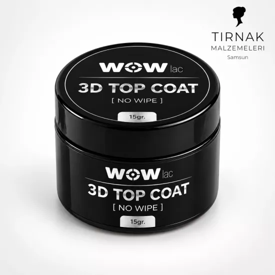 WOWLAC 3D TOP COAT YAPIŞKAN KATSIZ 15ML